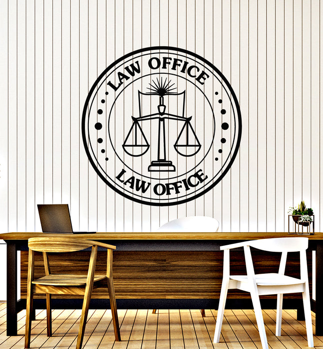 Vinyl Wall Decal Law Office Firm Libra Justice Court Decor Stickers Mural (g6464)