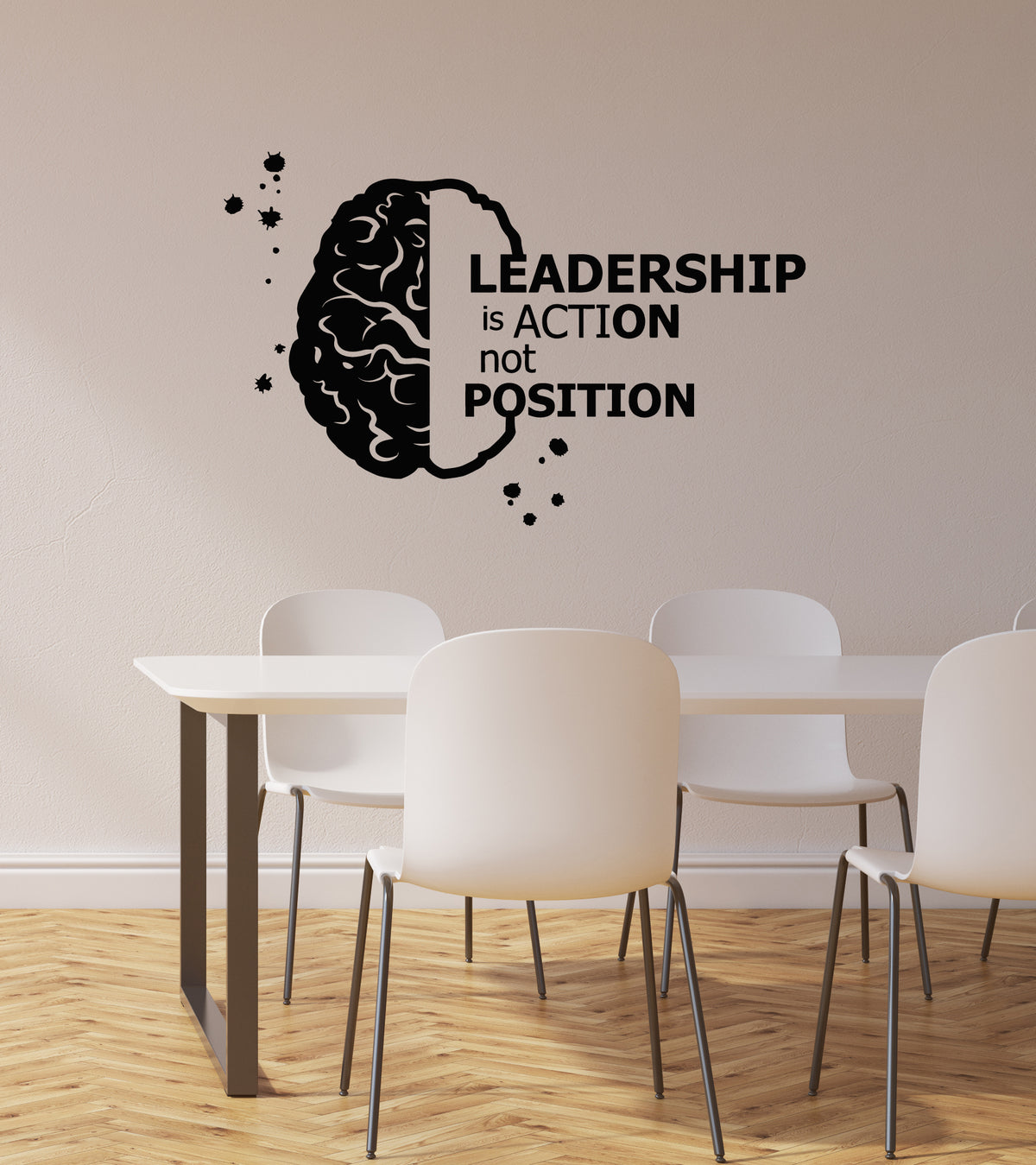 Sticker On Leadership Vinyl Wall Decal Leadership Brain Brainstorm Quote Office Room Busines ...