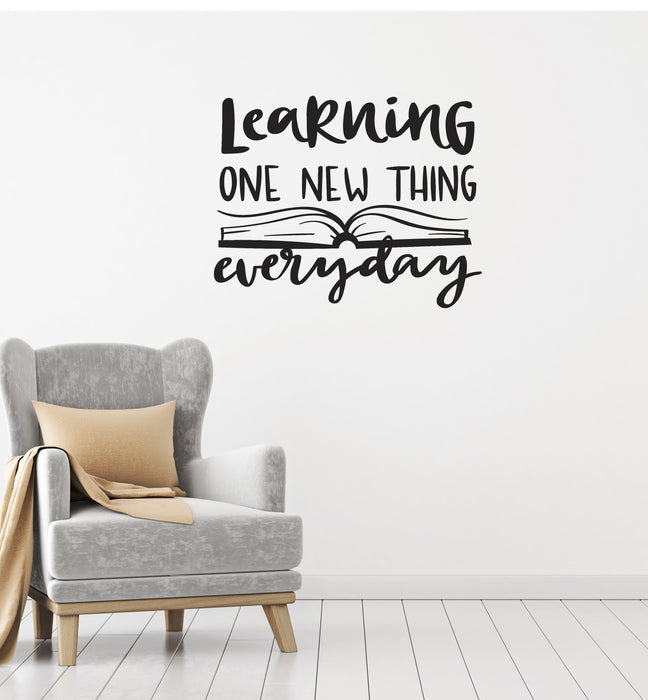 Vinyl Wall Decal Learning Quote Book School Classroom Study Decor Stickers Mural (ig5476)