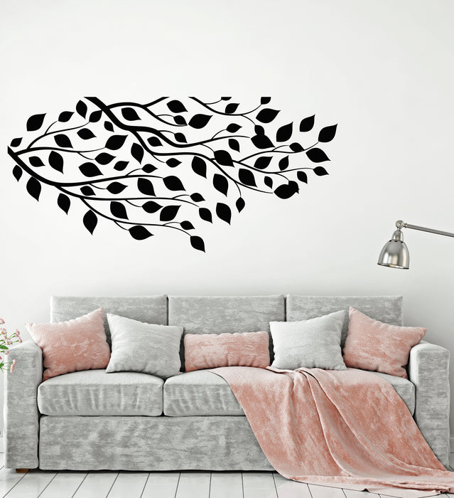 Vinyl Wall Decal Tree Branch Leaves Patterns Home Floral Nature Stickers Mural (g3349)