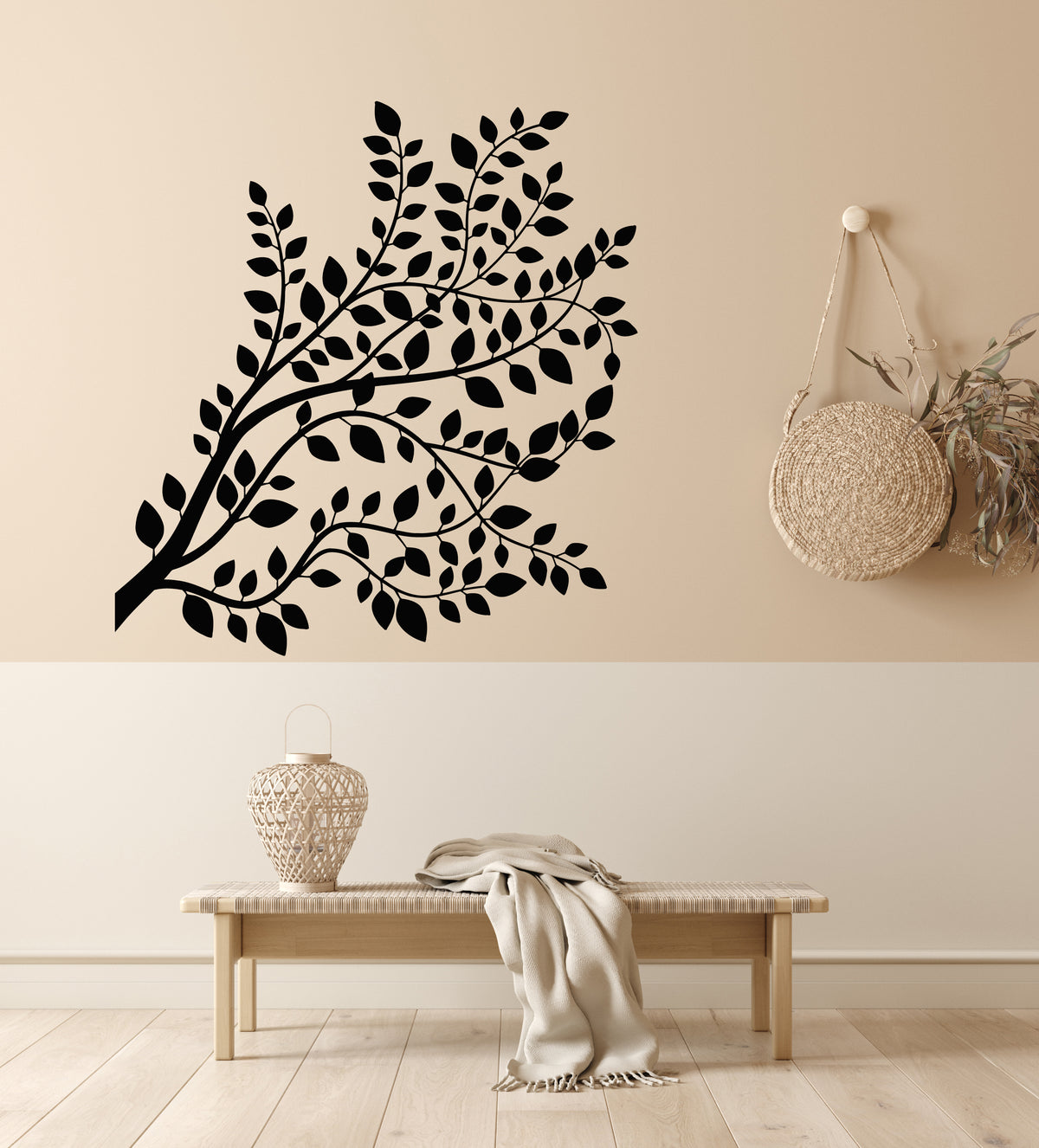 Vinyl Wall Decal Tree Branch Leaves Nature Forest Living Room Stickers ...