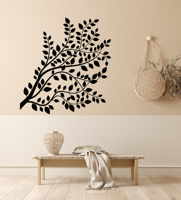 Vinyl Wall Decal Tree Branch Leaves Nature Forest Living Room Stickers Mural (g5302)