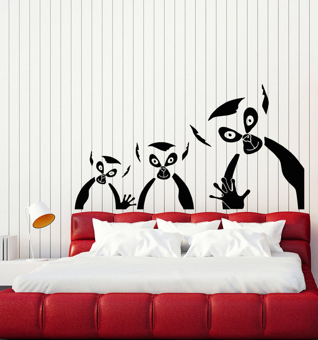 Vinyl Wall Decal Lemurs Exotic Animals Kids Room Art Stickers Mural (g3329)