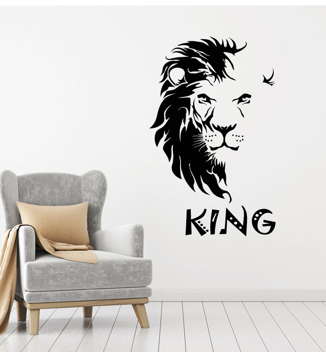 Vinyl Wall Decal Abstract African Lion Head King Tribal Stickers Mural (g3617)