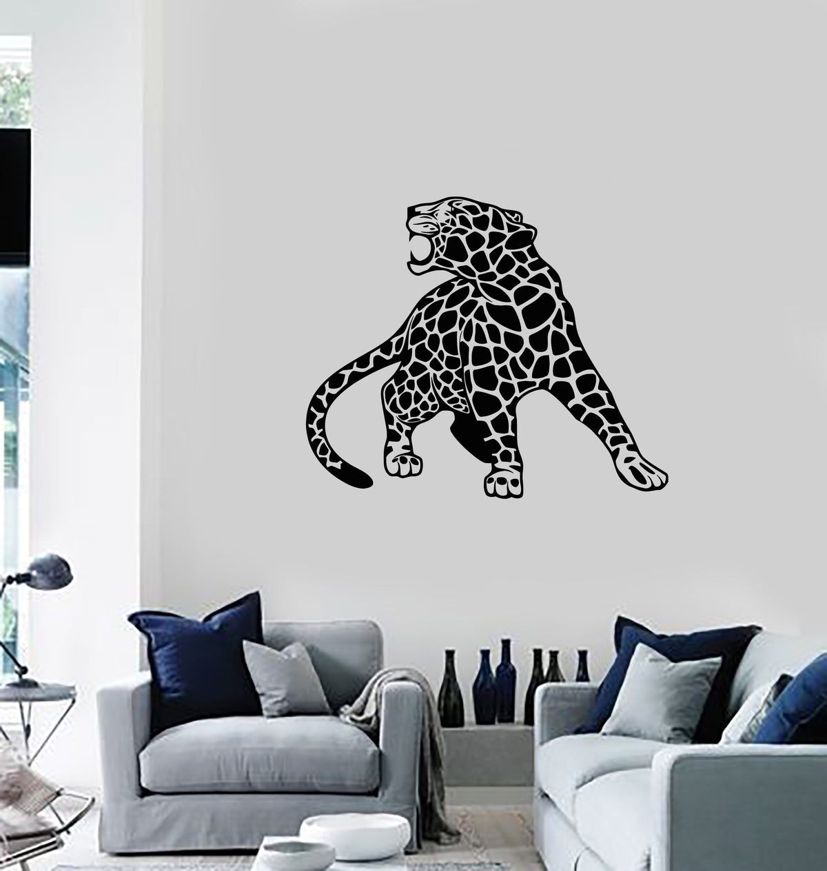 Vinyl Wall Decal Leopard Wild Animal Tribal Art Room Decor Home Interi ...