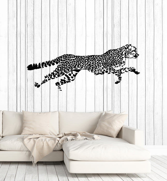 Vinyl Wall Decal Cheetah Wild Animal Predator Leopard Big Cat Stickers Mural (g3656)
