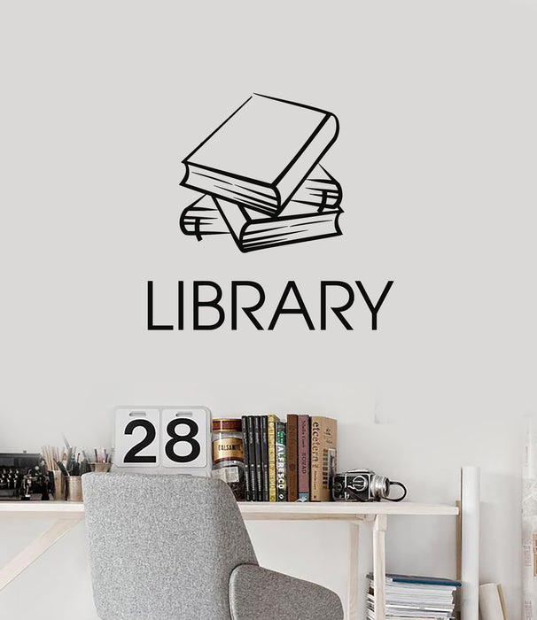 Vinyl Wall Decal Bookstore Bookworm Reading Stories Library Books Stickers Mural (g4532)