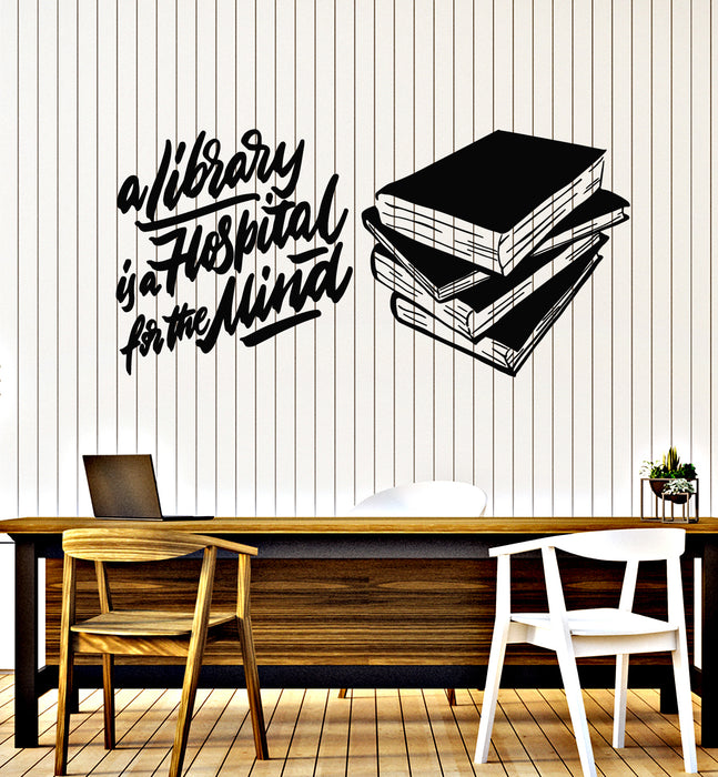 Vinyl Wall Decal Reading Room Library Phrase Books Stories Stickers Mural (g2955)