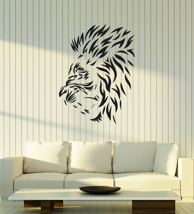 Vinyl Wall Decal Lion Mane Head Animal Tribal Art Decor Room Stickers Mural (ig5624)
