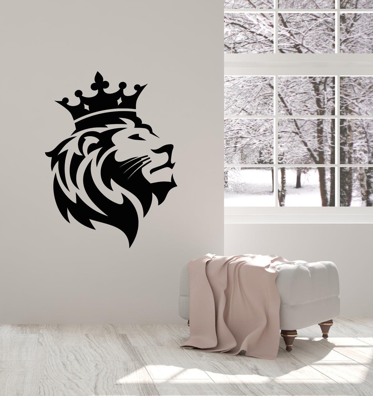 Vinyl Wall Decal African Lion King Head Predator Tribal Stickers Mural ...