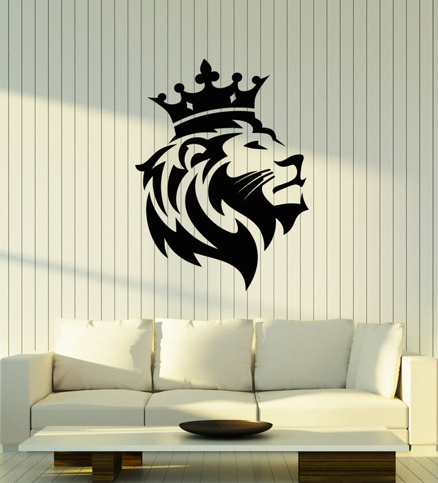 Vinyl Wall Decal African Lion King Head Predator Tribal Stickers Mural (g1536)