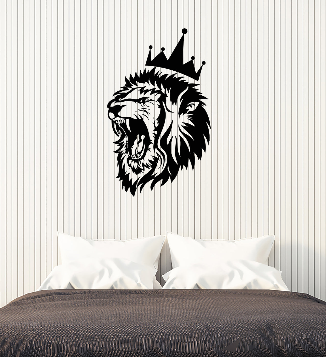 Vinyl Wall Decal Lion King Tribal Art Animal Predator Man Cave Interio ...