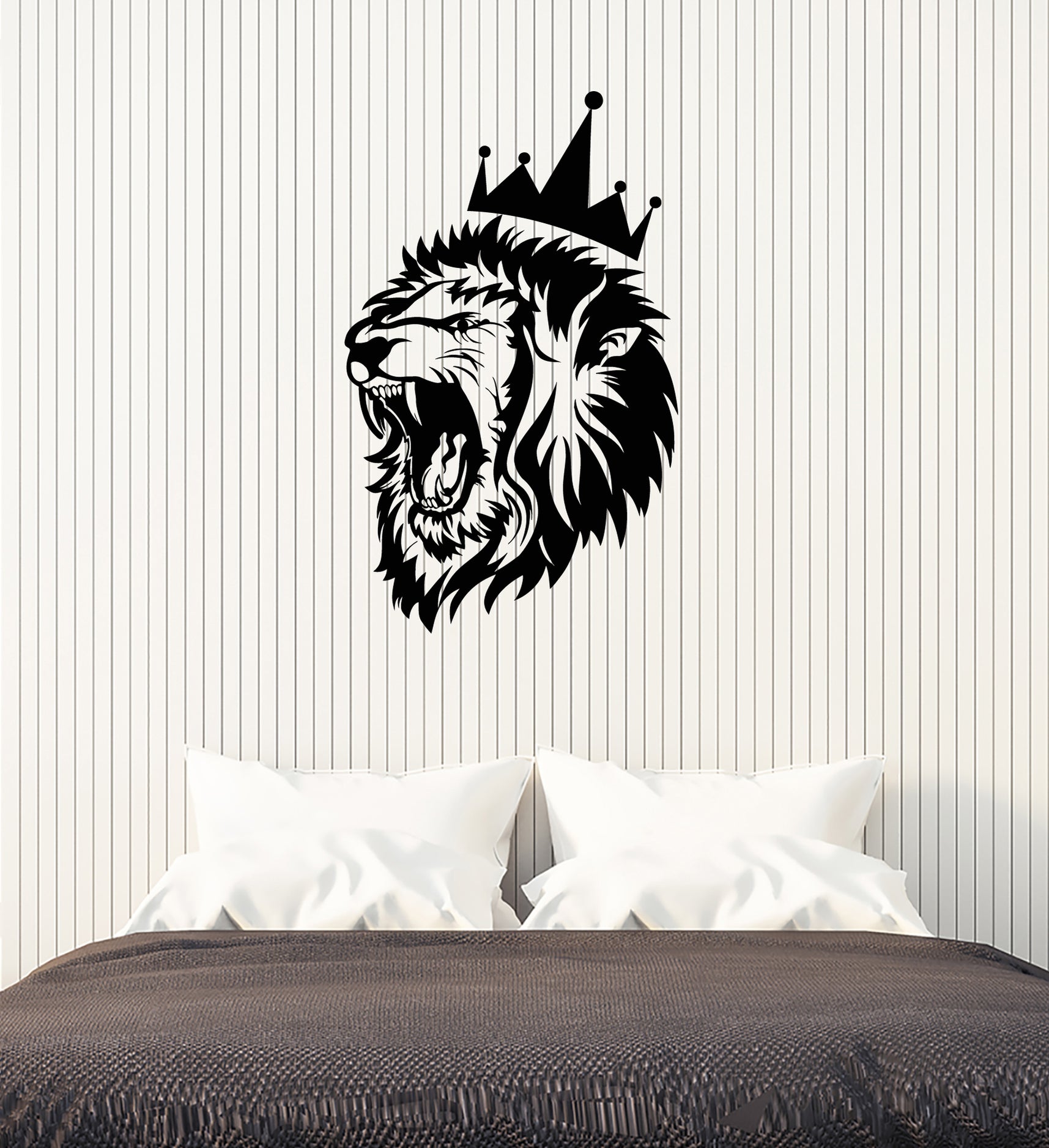 Vinyl Wall Decal Lion King Tribal Art Animal Predator Man Cave Interio ...