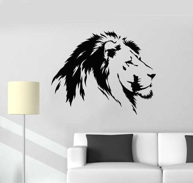 Vinyl Wall Decal Lion Head Predator King  Of Jungle Animal Tribal Zoo Stickers Mural (g1234)