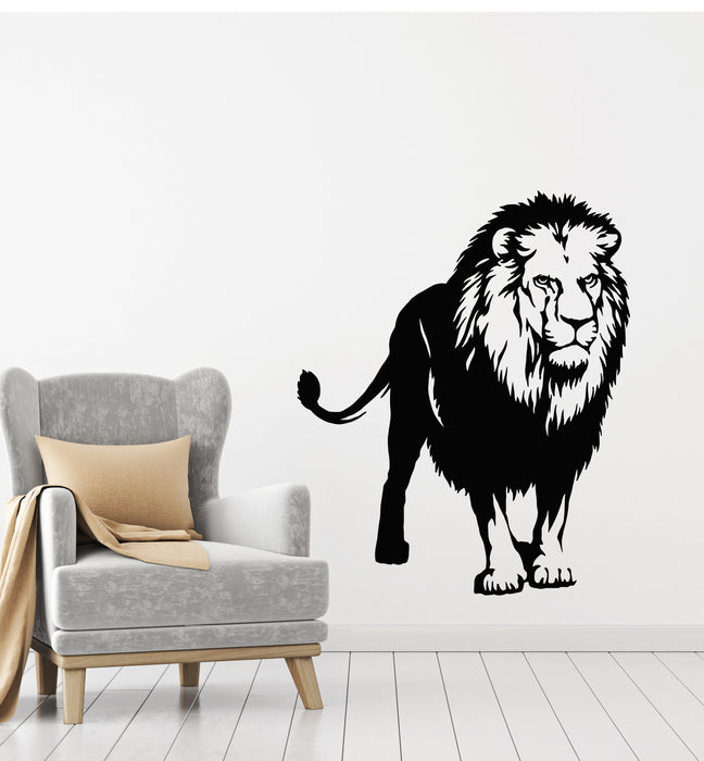 Vinyl Wall Decal Lion Tribal Predator African Animal Zoo Stickers Mural (g1274)