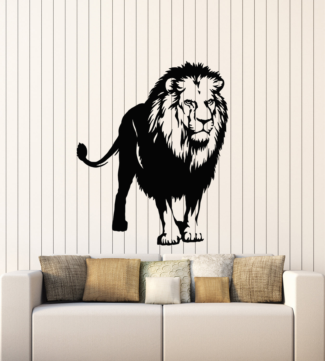 Vinyl Wall Decal Lion Tribal Predator African Animal Zoo Stickers Mura ...