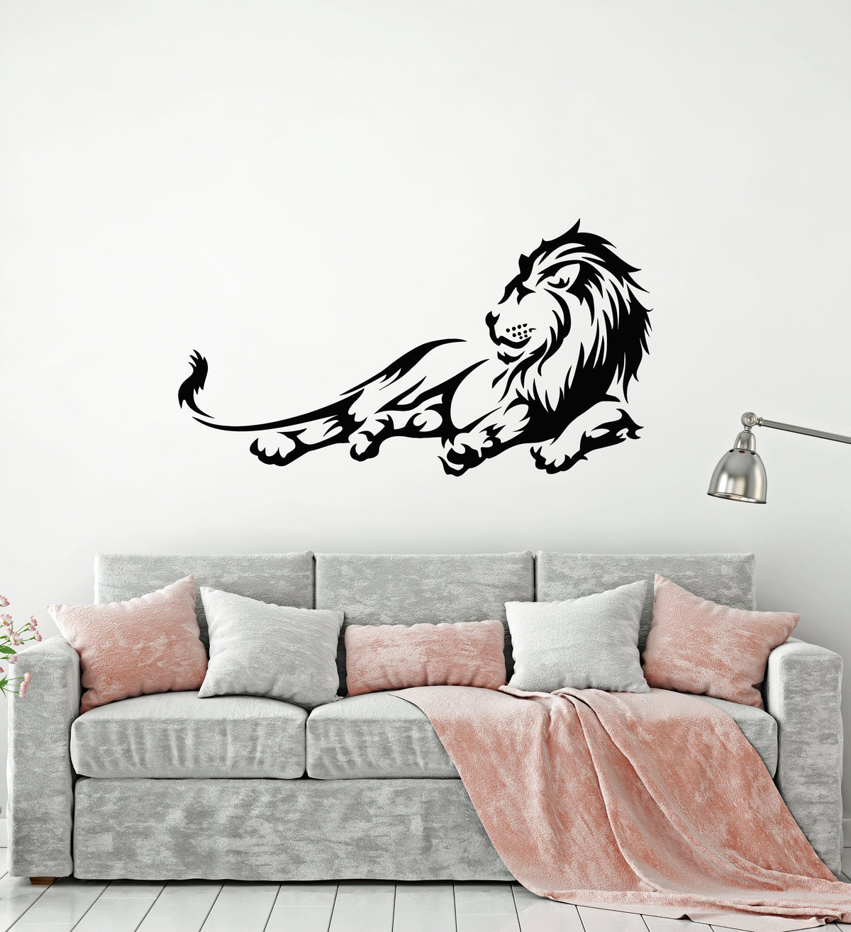 Vinyl Wall Decal Lion Jungle Predator Kid Room Animal Decor Stickers M ...