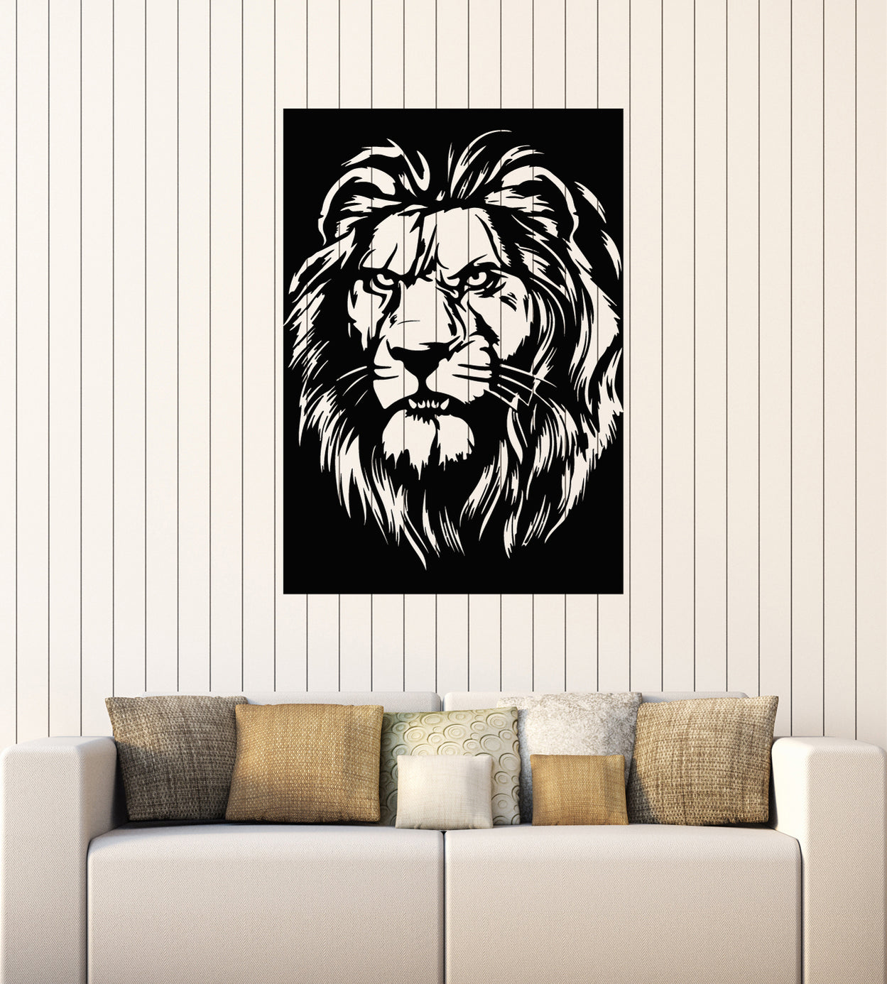 Vinyl Wall Decal Tribal Symbol African Lion King Head Stickers Mural ...