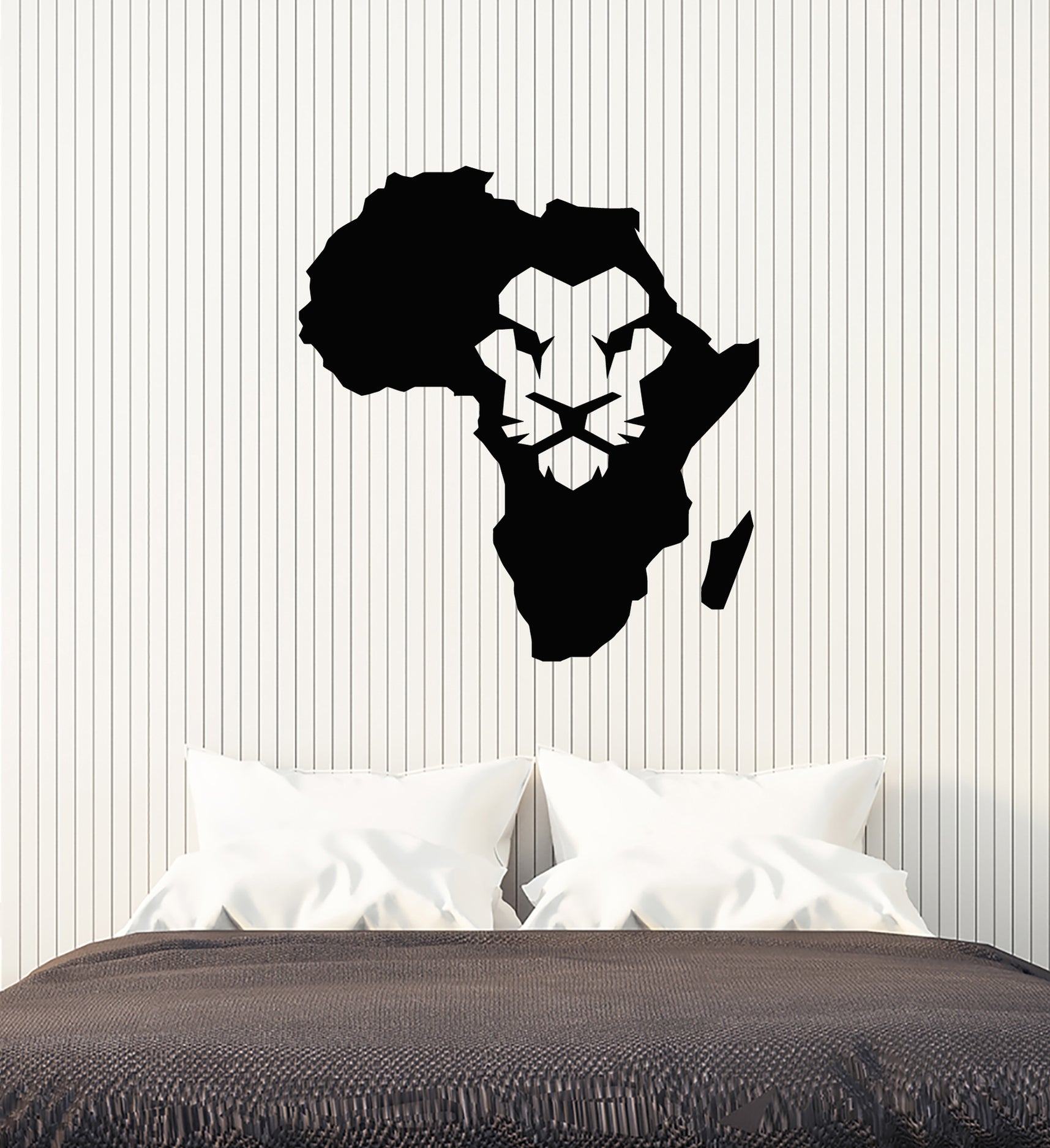 Vinyl Wall Decal Abstract Lion King African Continent Map Stickers Mur ...