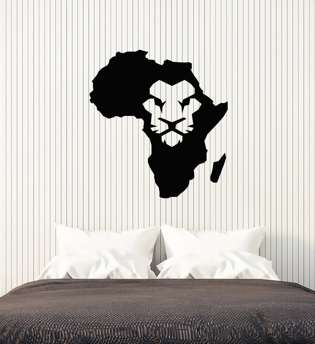Vinyl Wall Decal Abstract Lion King African Continent Map Stickers Mural (g4373)
