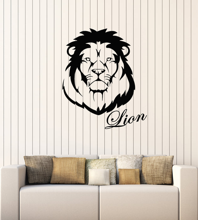 Vinyl Wall Decal African King Lion Head Wild Animal Predator Stickers Mural (g4112)