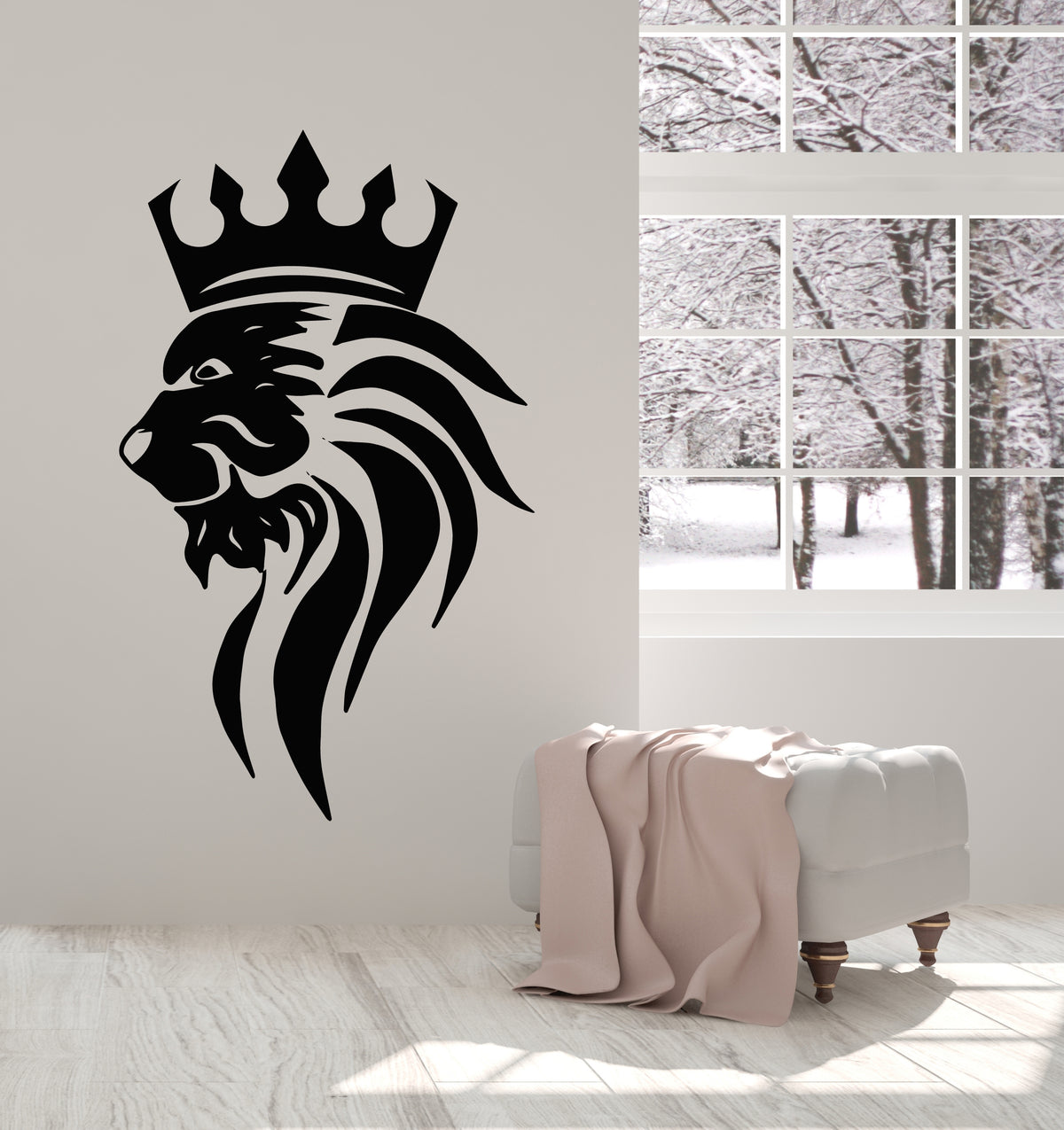 Vinyl Wall Decal Lion King Animal Head Predator Tribal Symbol Stickers ...