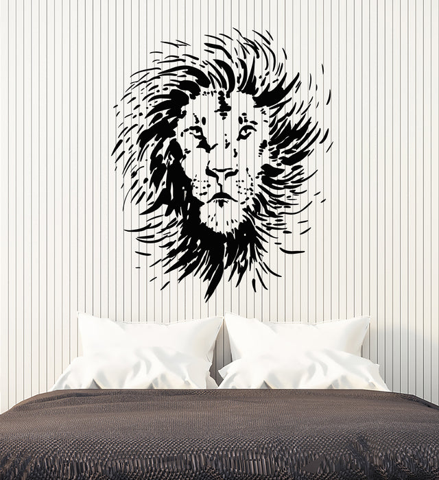 Vinyl Wall Decal Abstract Lion Head Wild African Animal Kids Room Stickers Mural (g5899)