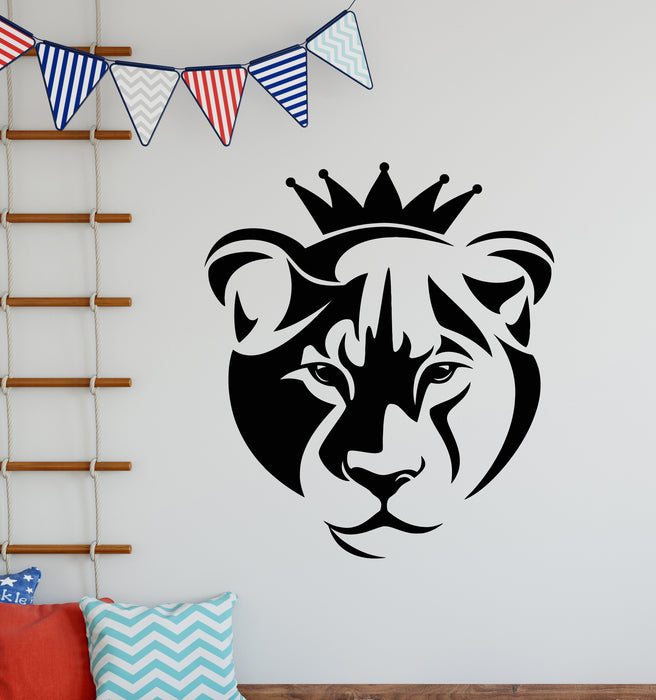 Vinyl Wall Decal African Animal Lion Head Predator Kids Room Stickers Mural (g5360)