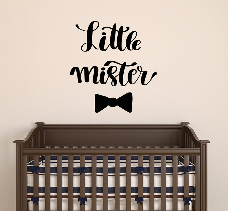 Autocollant mural en vinyle avec inscription « Little Mister Butterfly » pour chambre d'enfant, idée de décoration pour la maison, 57,1 cm x 53,3 cm, gz180
