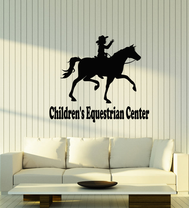 Vinyl Wall Decal Cowboy Children's Equestrian Horse Center Stickers Mural (g3632)