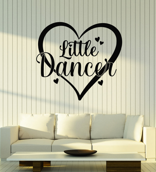 Vinyl Wall Decal Little Dancer Heart Symbol Love Dance Studio Stickers Mural (g6880)