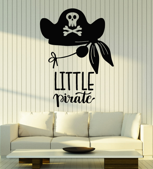 Vinyl Wall Decal Little Pirate Kids Room Sea Ship Decor Stickers Mural (g5331)