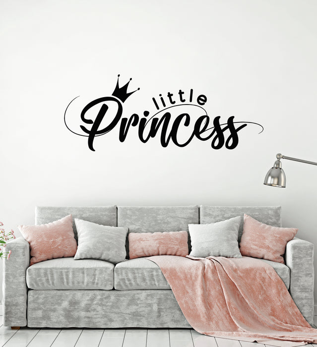 Vinyl Wall Decal Little Princess Lettering Girl Baby Room Stickers Mural (g4645)