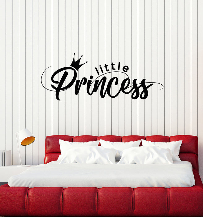 Vinyl Wall Decal Little Princess Lettering Girl Baby Room Stickers Mural (g4645)