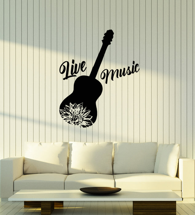 Autocollant Mural Guitare Live Music