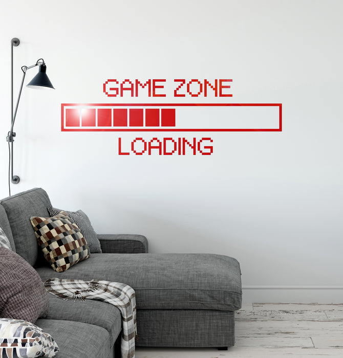 Vinyl Decal Game Zone Computer Gaming Decor Loading Video Game Wall St —  Wallstickers4you