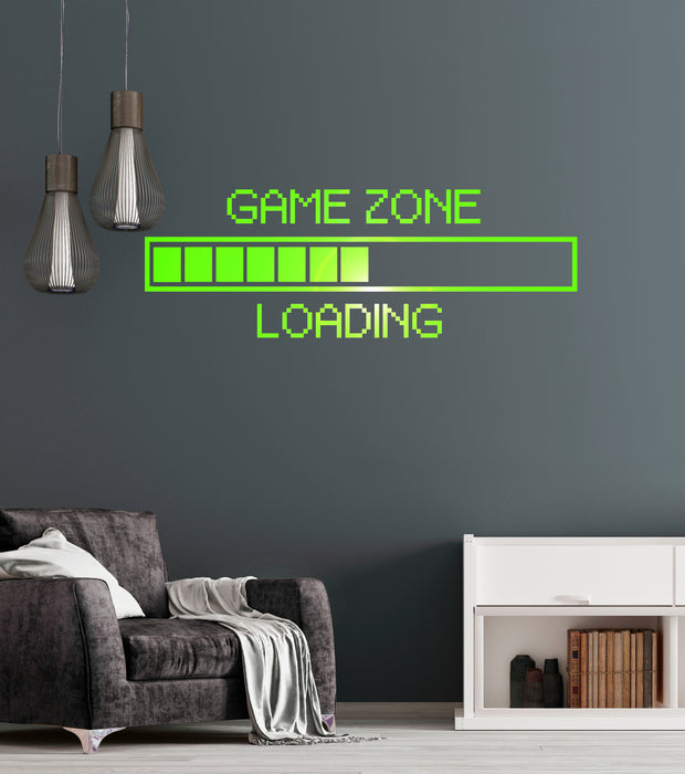 Vinyl Decal Game Zone Computer Gaming Decor Loading Video Game Wall Stickers Unique Gift (ig2747)