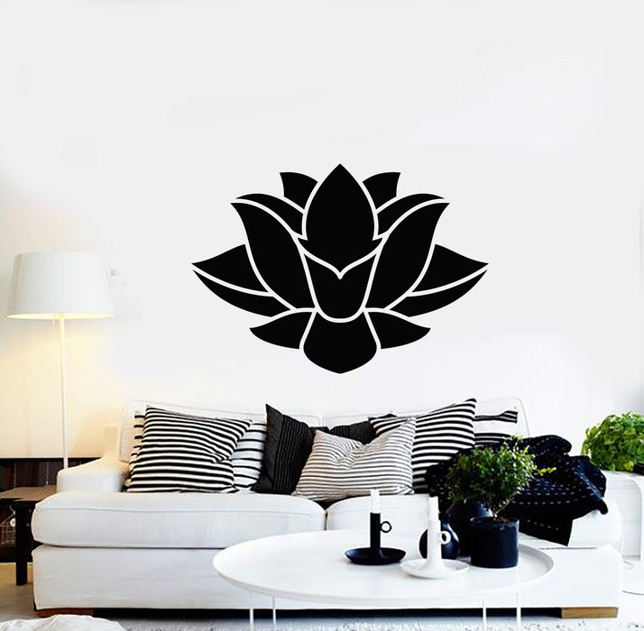 Vinyl Wall Decal Abstract Lotus Flower Buddhism Yoga Meditate Decor Stickers Mural (g454)