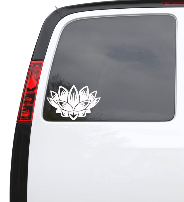 Auto Car Sticker Decal Lotus Flower Buddhism Yoga Truck Laptop Window 7.7" by 5" Unique Gift ig3477c