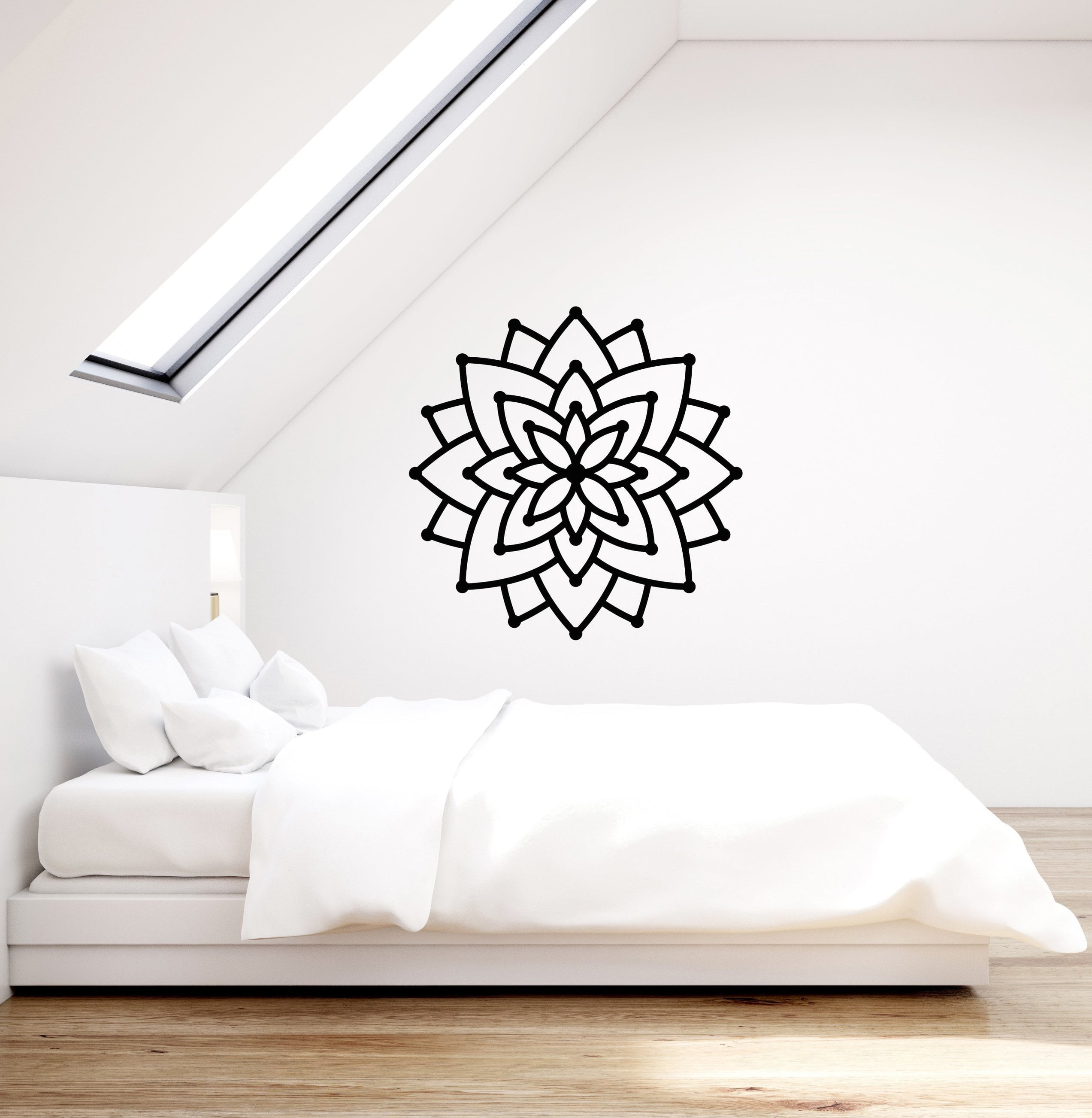 Vinyl Wall Decal Lotus Mandala Hinduism Buddhism Yoga Meditation Stick ...