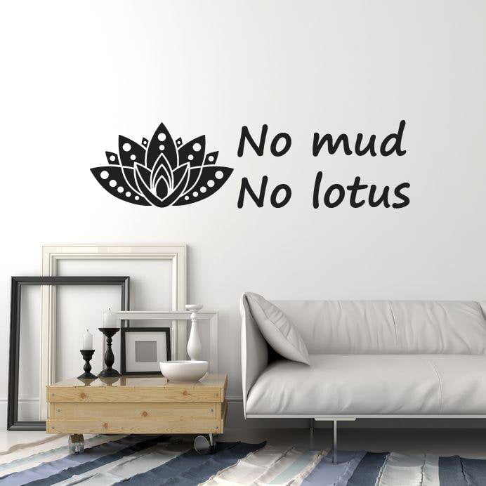 Vinyl Wall Decal Lotus Quote Yoga Center Meditation Inspire Saying Decor Stickers Mural (ig5605)