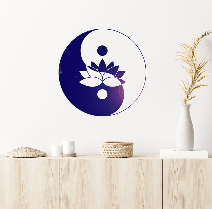 Vinyl Wall Decal Zen Yoga Center Icons Lotus Pose Meditation Stickers Mural  (g2384)