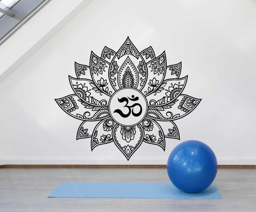 Vinyl Wall Decal Lotus Flower Buddhism Meditation Yoga Zen Stickers Mural (g5408)
