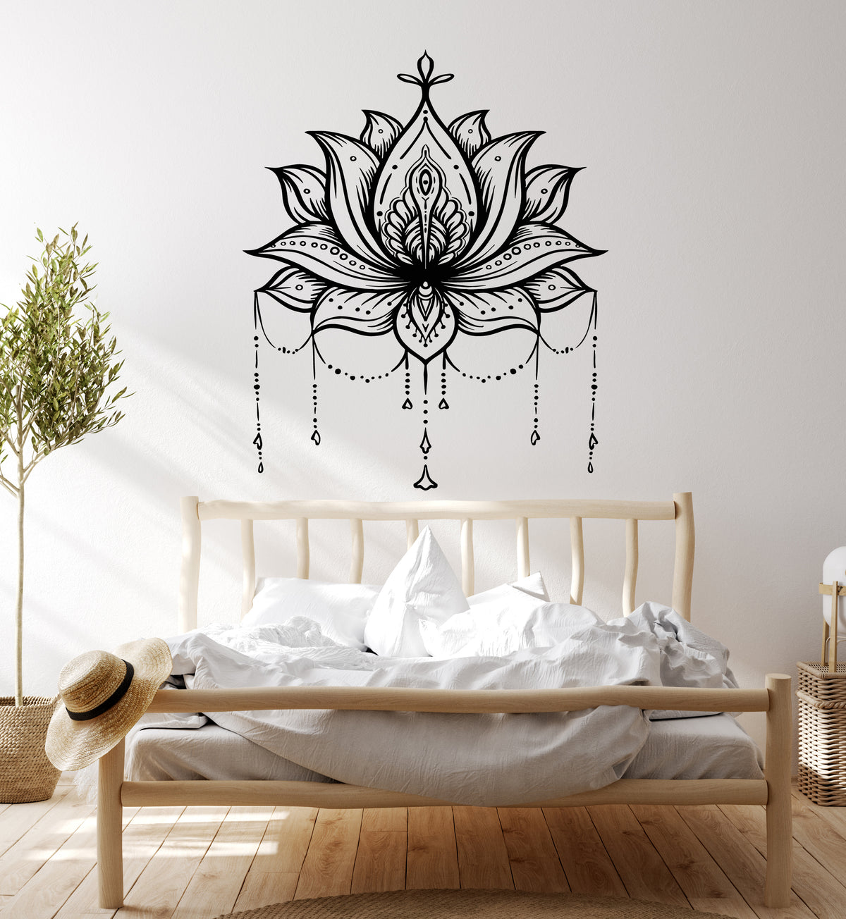 Vinyl Wall Decal Lotus Flower Yoga Center Zen Symbol Harmony Stickers ...