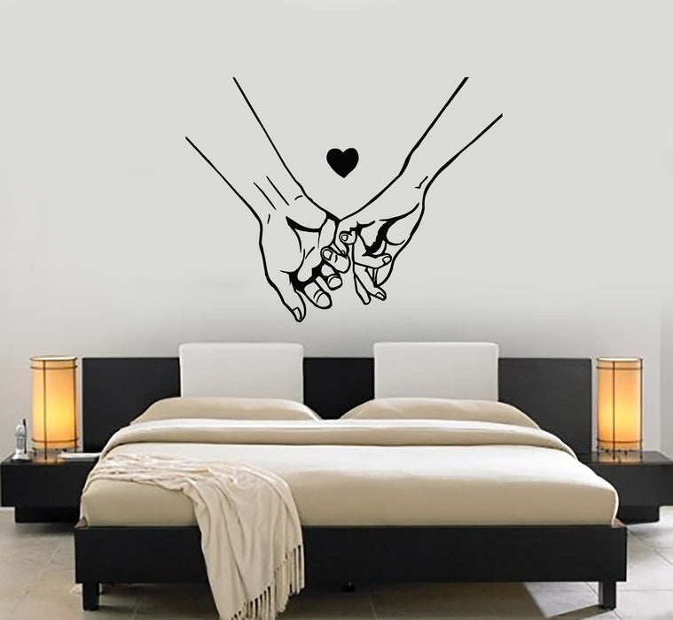Vinyl Wall Decal Love Romance Heart lover Hand Bedroom Decor Stickers Mural (g636)