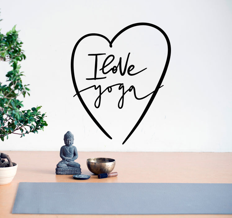 Виниловые наклейки на стену Любовь Йога Символ Дух Разум Тело Наклейки Фреска 22,5 дюйма x 18,5 дюйма gz190