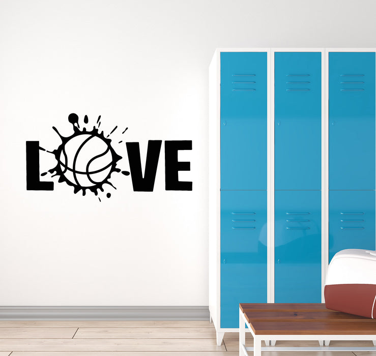 Vinyl Wall Decal Love Volleyball Ball Sport Beach Game Stickers Mural (g3663)