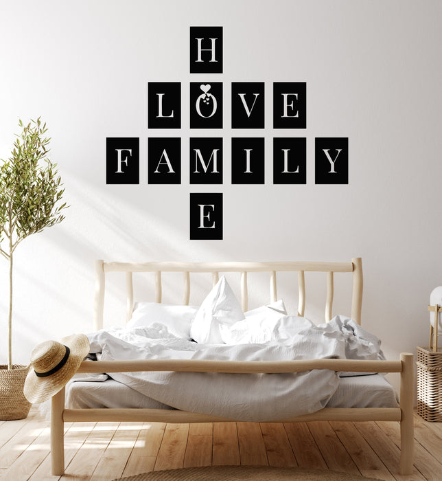 Vinyl Wall Decal Love Family Home Words House Interior Living Room Stickers Mural (g7695)