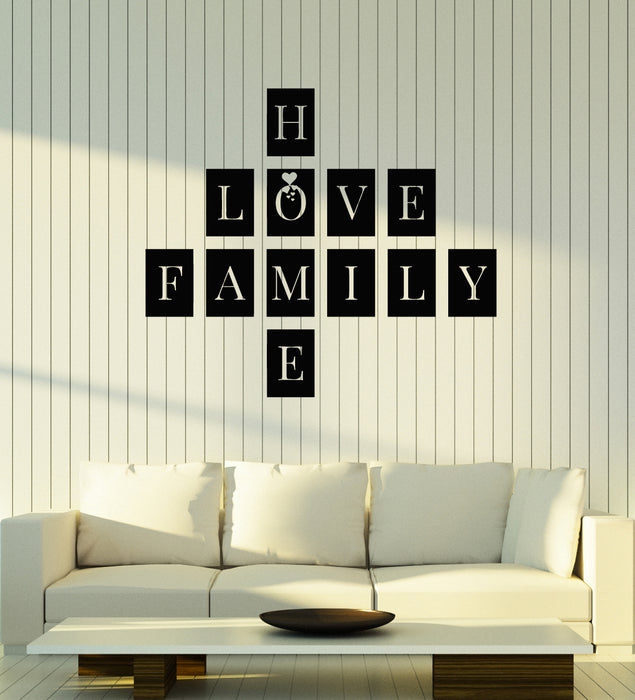 Vinyl Wall Decal Love Family Home Words House Interior Living Room Stickers Mural (g7695)