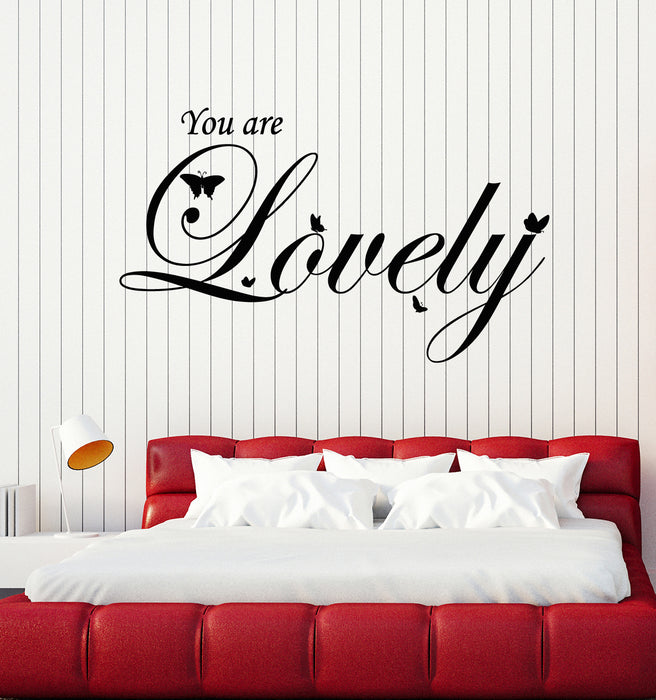 Autocollant mural en vinyle avec inscription « You Are Lovely » pour chambre de fille (g5411)